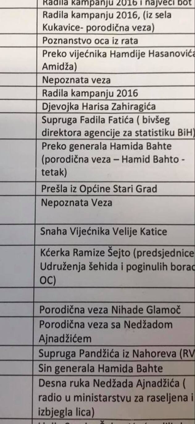 Dio dokumenta koji je objavio Ajnadžić