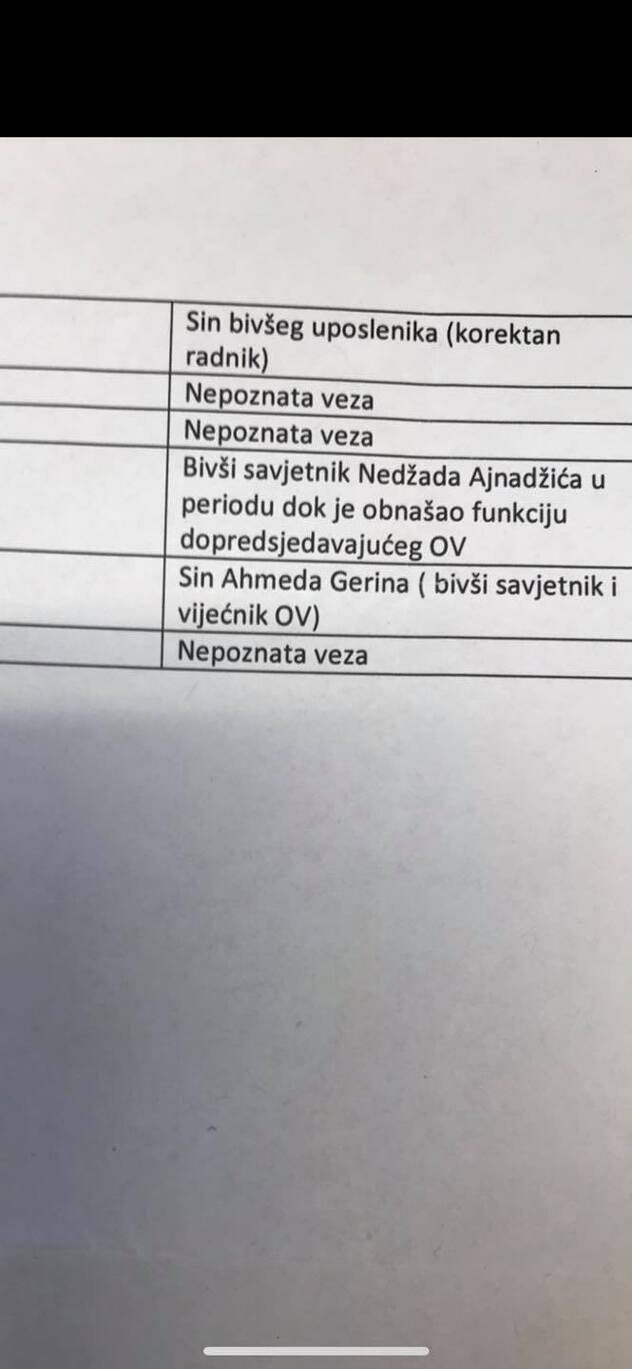Dio dokumenta koji je objavio Ajnadžić