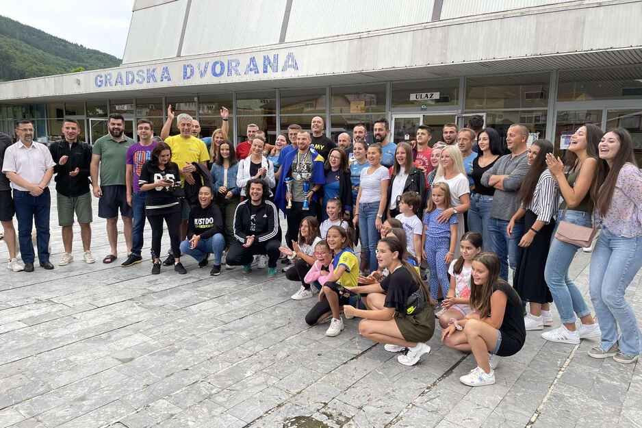 Detalj s dočeka u Goraždu