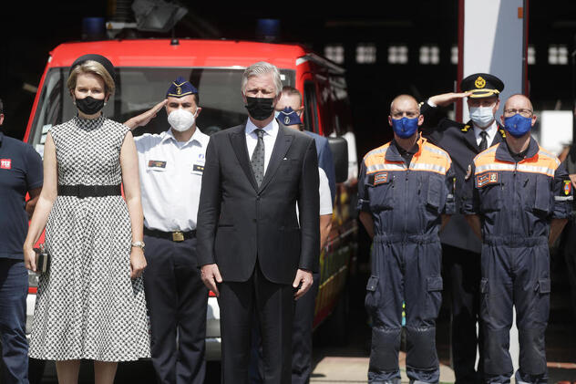 Kraljica Mathilde i kralj Philippe na ceremoniji odavanja počasti žrtvama (Foto: EPA-EFE)