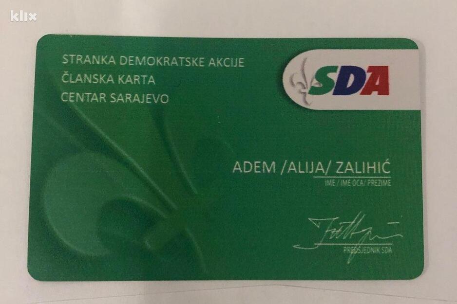 Članska karta Adema Zalihića