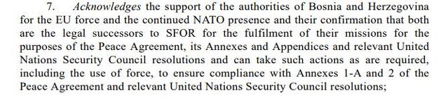 Dio Rezolucije 1575 Vijeća sigurnosti (2004. god.)