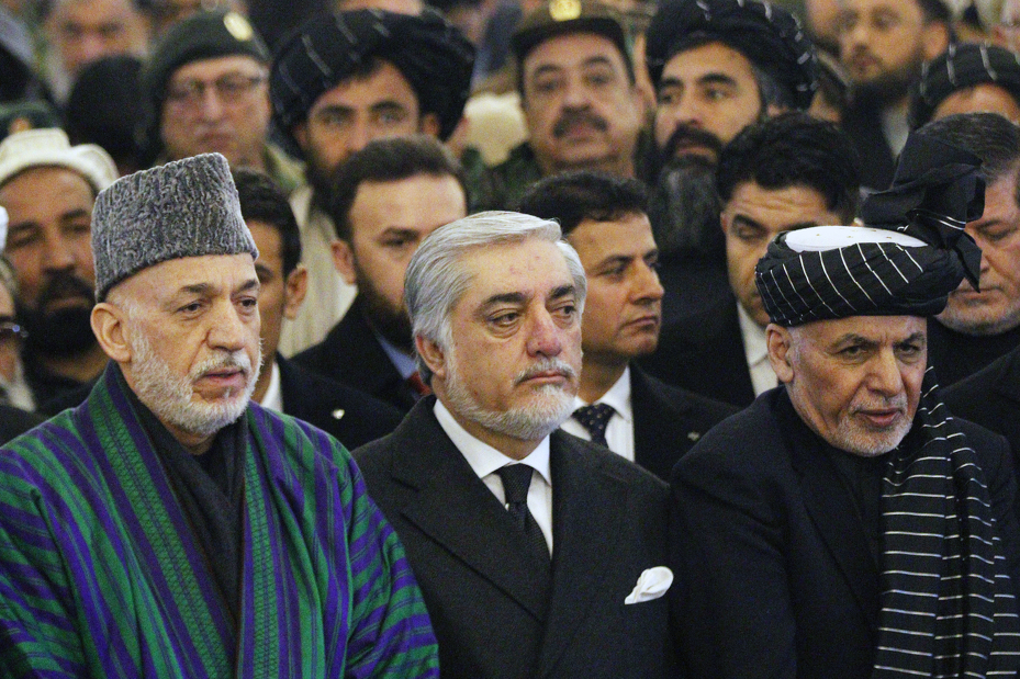 Bivši predsjednik Karzai, Abdullah Abdullah i Ashraf Ghani (Foto: EPA-EFE)