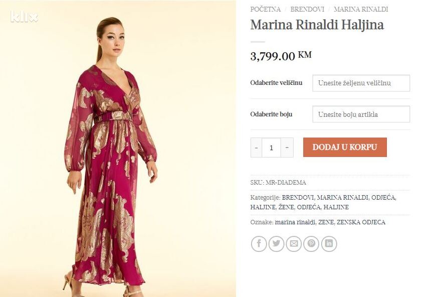 Marina Rinalldi haljina