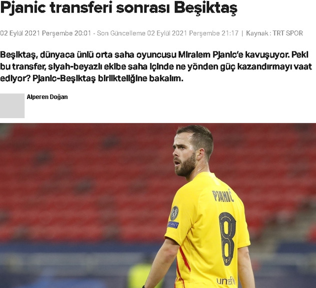 TRT Spor biranim riječima govori o Pjaniću