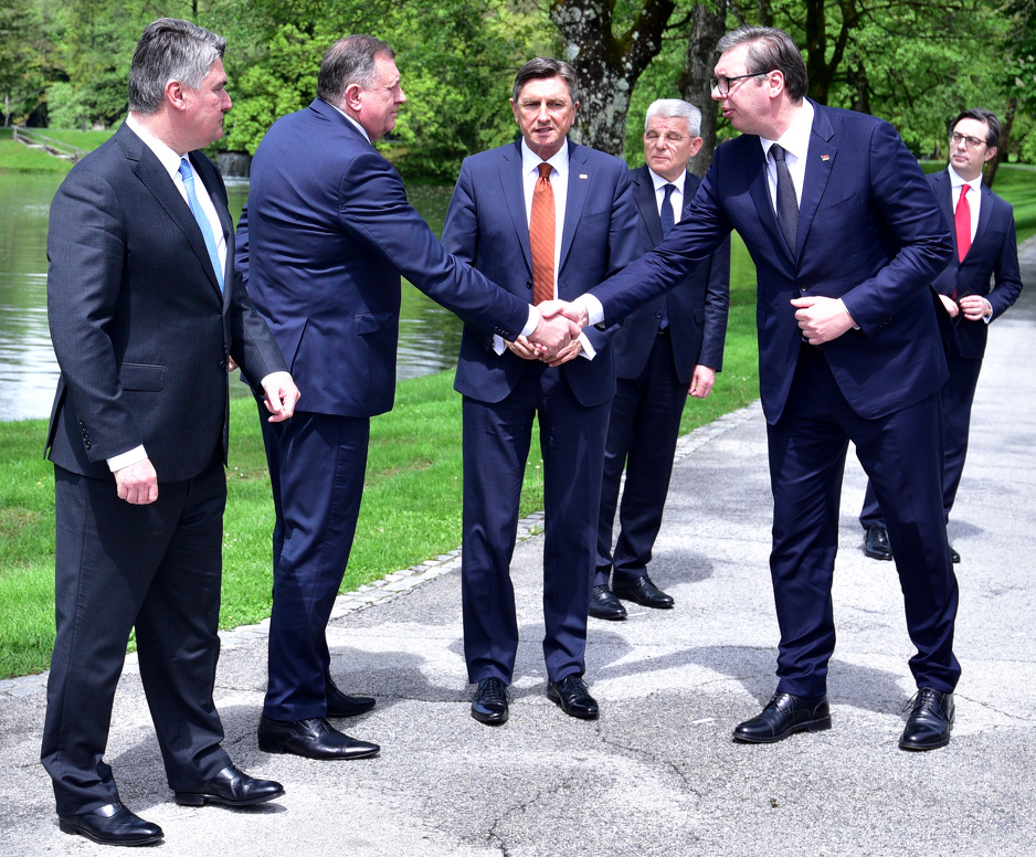 Članovi Predsjedništva BiH u Sloveniji na samitu Brdo Brijuni u maju ove godine (Foto: EPA-EFE)