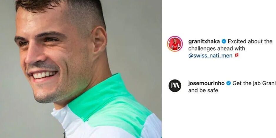 Komentar Mourinha na Xhaxinu objavu (Foto: Instagram)