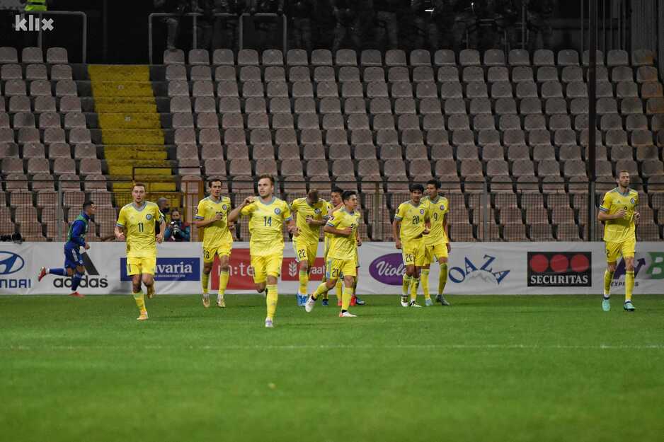 Kazahstanci slave gol za vodstvo od 1:0 (Foto: E. M./Klix.ba)