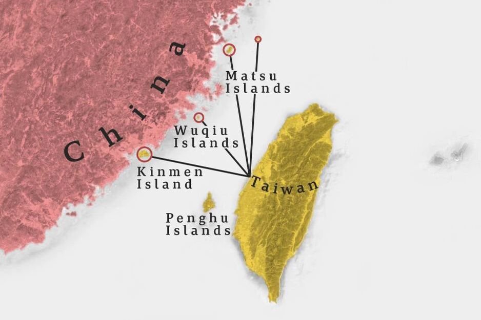 Tajvan i ostrva nad kojima polaže pravo (Foto:Twitter)