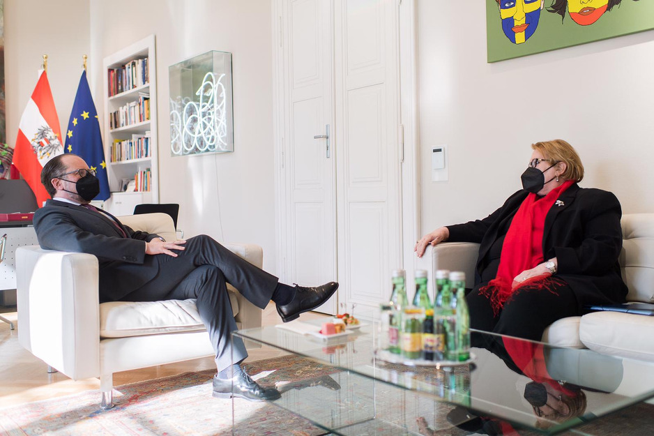 Alexander Schallenberg i Bisera Turković na jednom od ranijih susreta