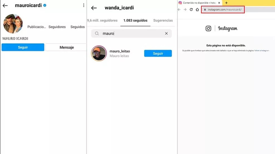 Icardi izbrisao prvo slike, a onda i kompletan profil (Foto: Screenshot)
