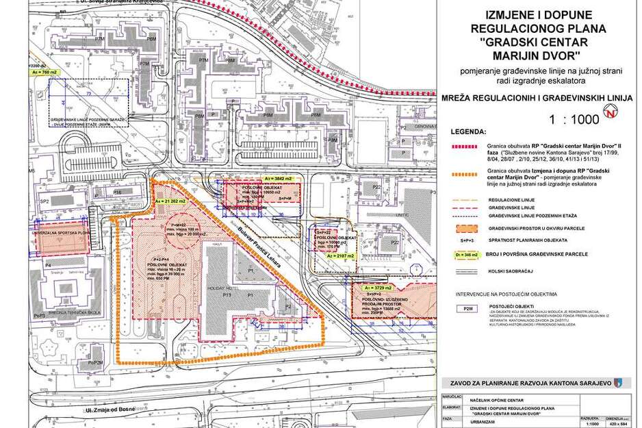 Prijedlog regulacionog plana Gradski centar Marijin-Dvor
