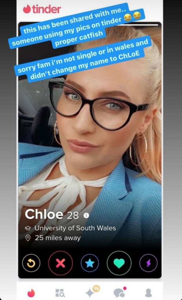 Lažni profil na Tinderu s fotografijama Ebanie Bridges (Foto: Instagram)