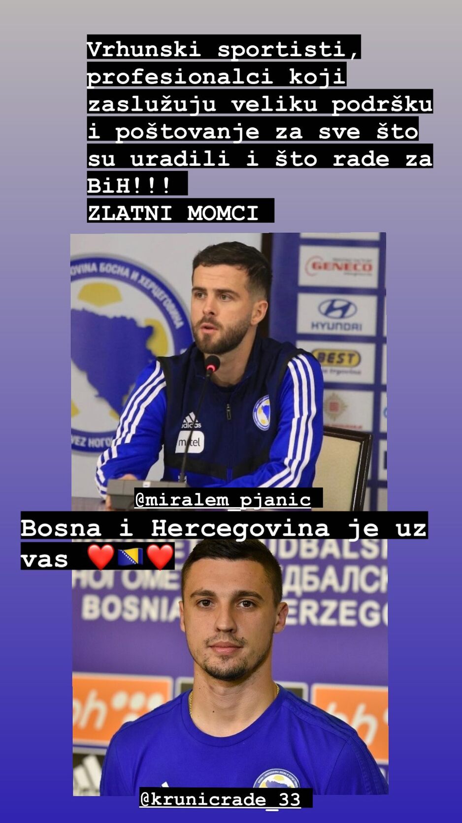 Instagram story Amela Tuke