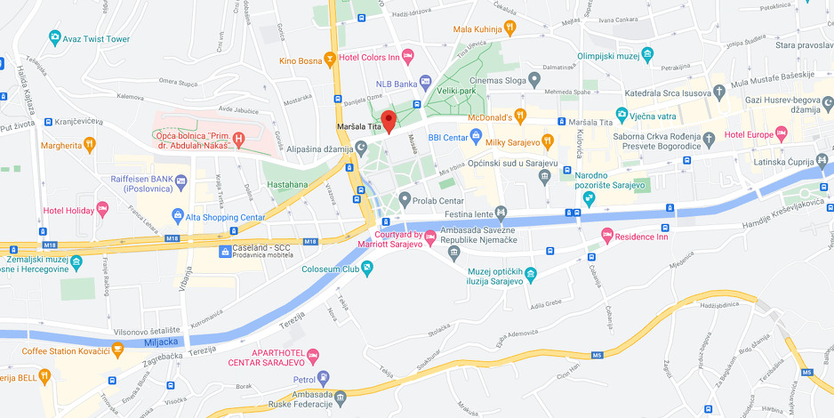Ulica Maršala Tita u Sarajevu (Foto: Google Maps)