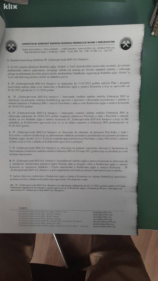 Zahtjevi usvojeni na sjednici Upravnog odbora Sindikata