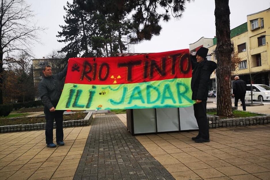 Ekološki aktivisti protiv eksploatacije litija u dolini rijeke Jadar (Foto: Twitter)