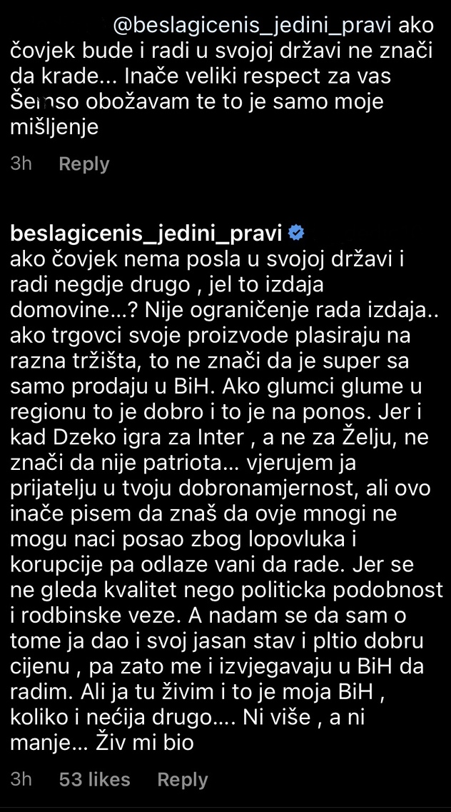 Foto: Instagram/beslagicenis_jedini_pravi