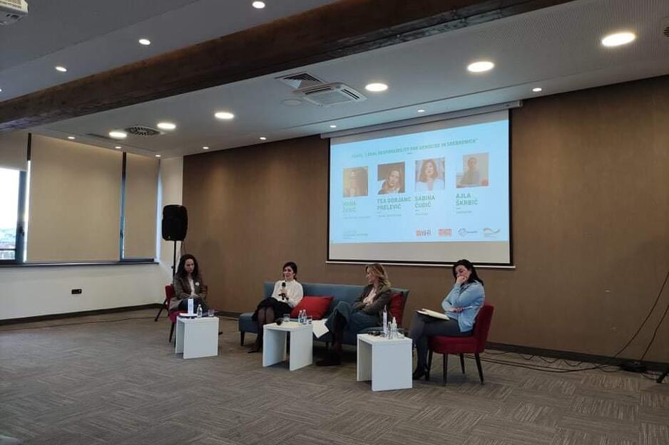 Ćudić tokom konferencije u Beogradu