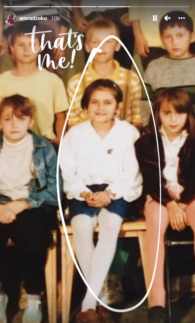 Amra Džeko kao djevojčica u osnovnoj školi (Foto: Screenshot)