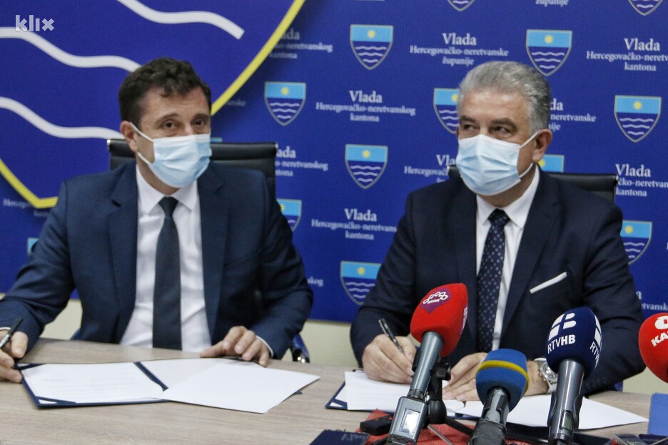 Potpisivanje sporazuma Grada Mostara i Vlade HNK (Foto: G. Š./Klix.ba)