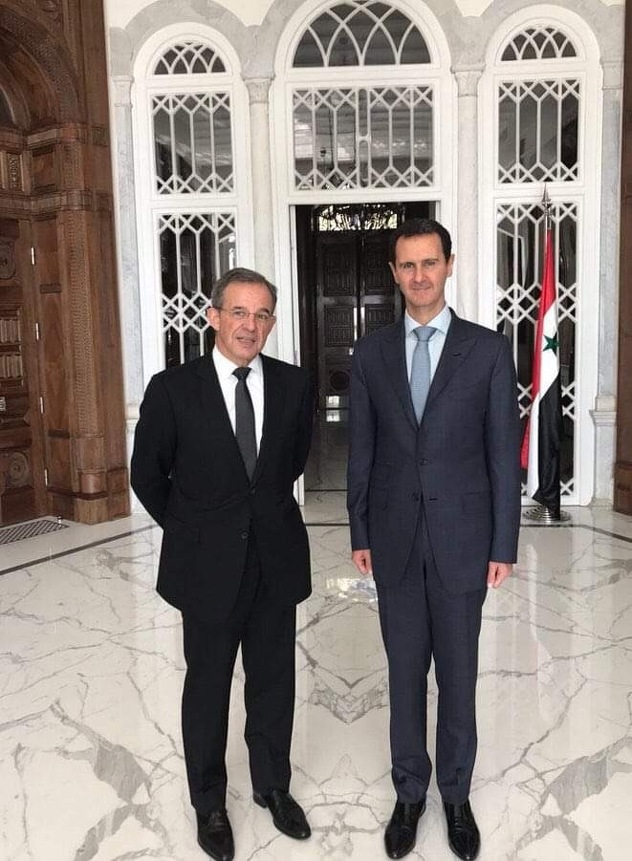 Thierry Mariani i Bashar al-Assad (Foto: Twitter)