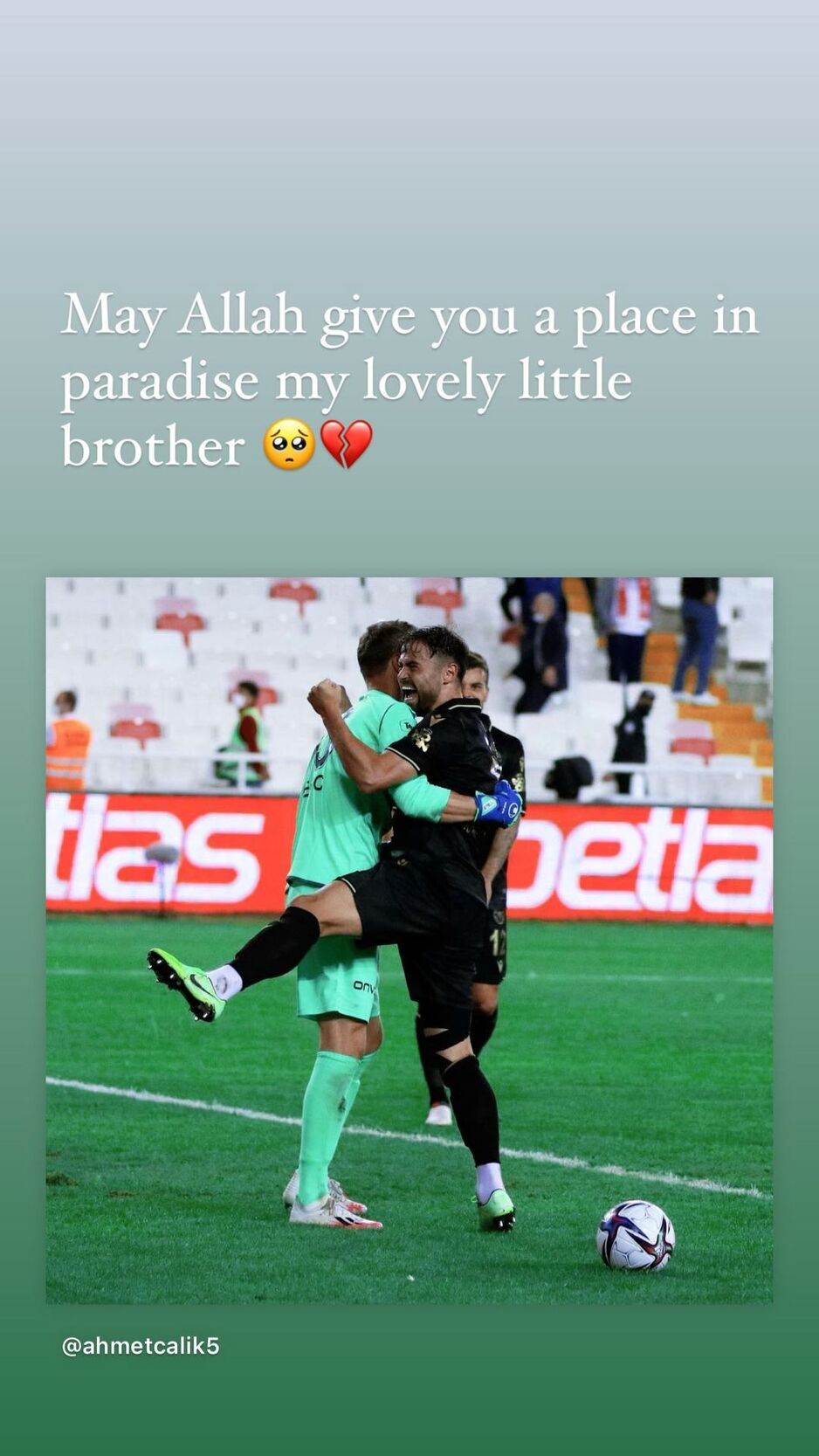 Objava Šehića na Instagramu