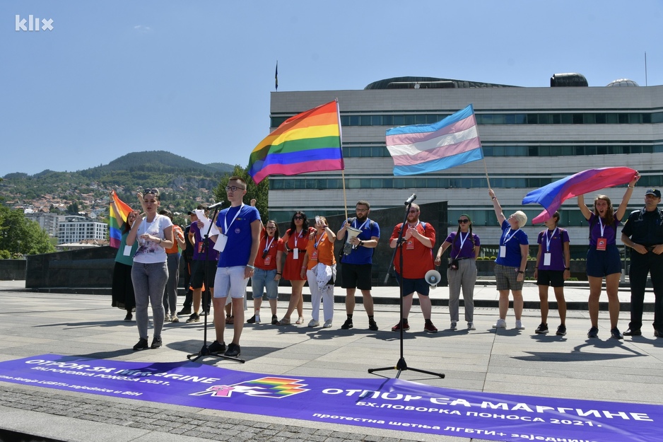 Treća Bh. povorka ponosa održana u augustu 2021. godine (Foto: I. Š./Klix.ba)