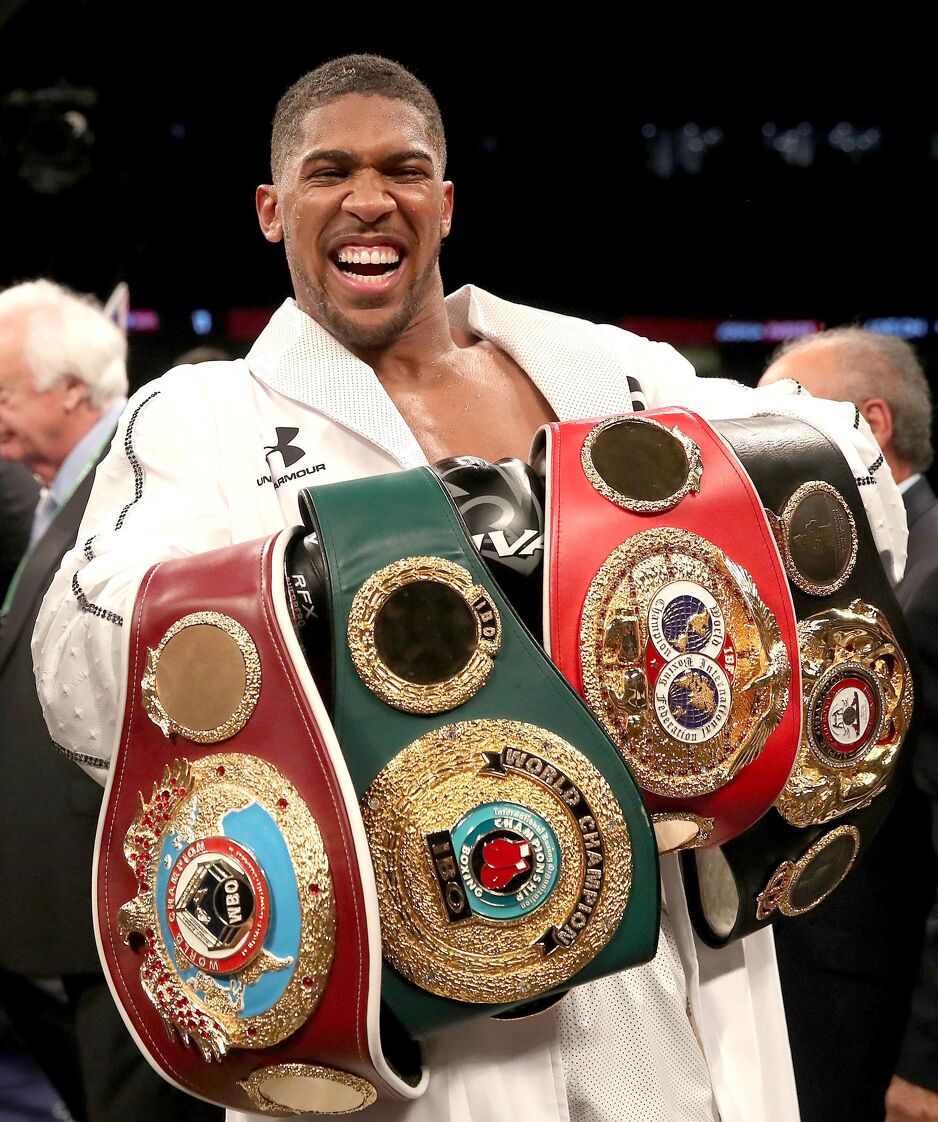 Anthony Joshua s IBO i ostalim pojasevima (Foto: Twitter)