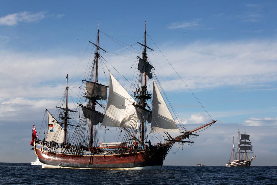 Replika broda HMS Endeavour (Foto: EPA-EFE)