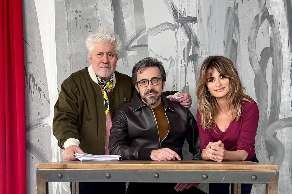 Pedro Almodovar, Israel Elejade i Penelope Cruz na snimanju filma