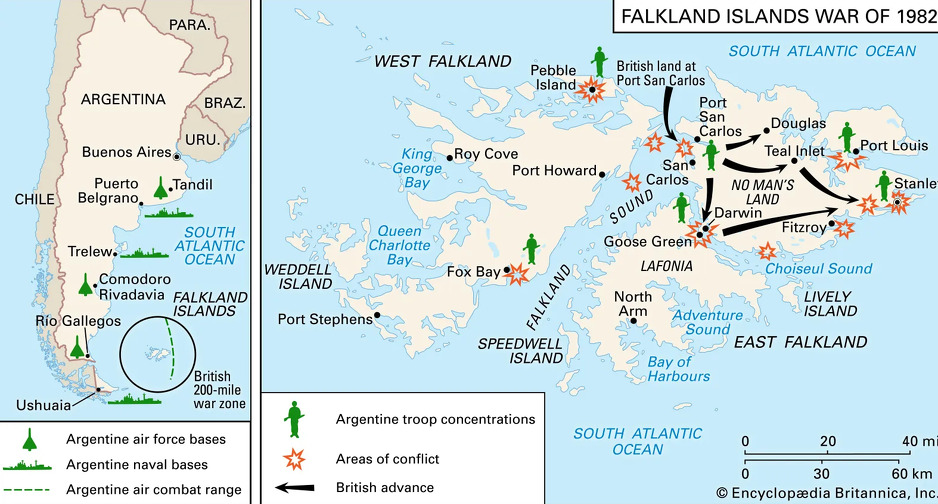 Položaj Falklandskih otoka i rat 1982. godine (Foto: Twitter)