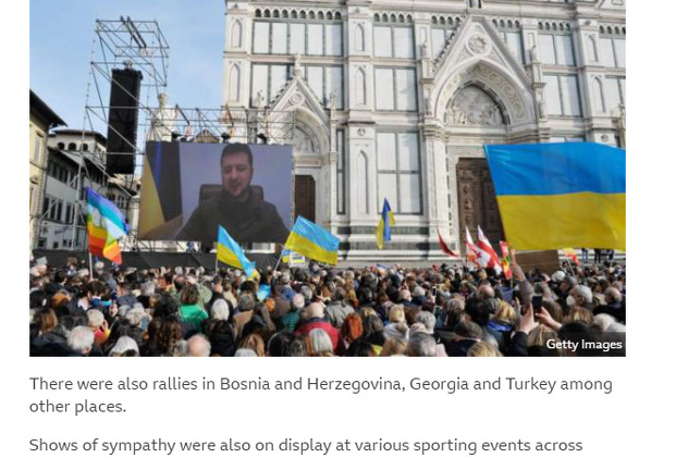 O skupu podrške Ukrajini u BiH pisao i BBC (Foto: BBC)