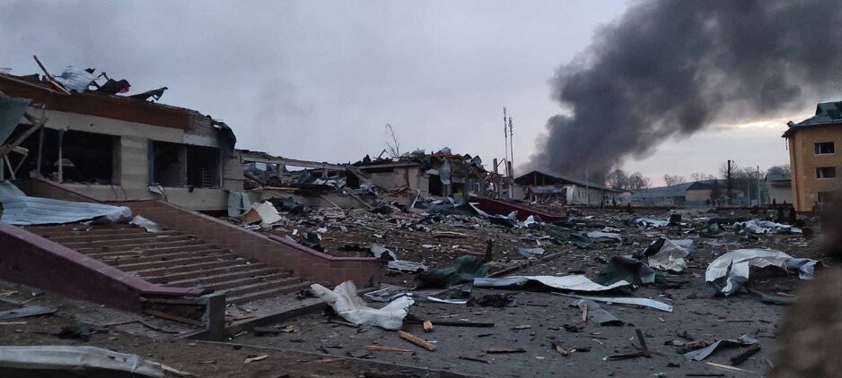 Granatiran Centar za održavanje mira i sigurnosti (Foto: Twitter)