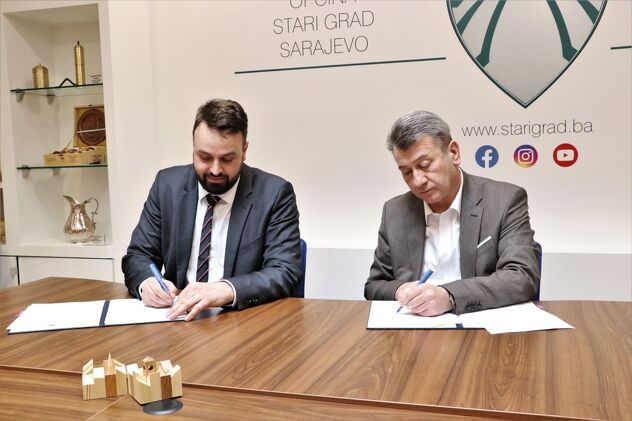 Ernest Imamović i Ibrahim Hadžibajrić (Foto: Općina Stari Grad Sarajevo)