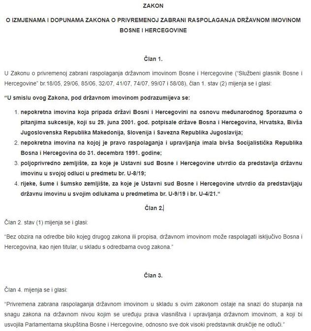 Izmijenjeni zakon nakon odluke Schmidta