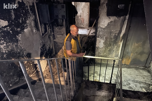 Unutrašnjost zgrade nakon požara (Foto: I. Š./Klix.ba)