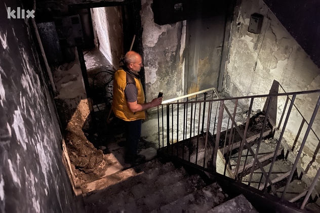 Unutrašnjost zgrade nakon požara (Foto: I. Š./Klix.ba)