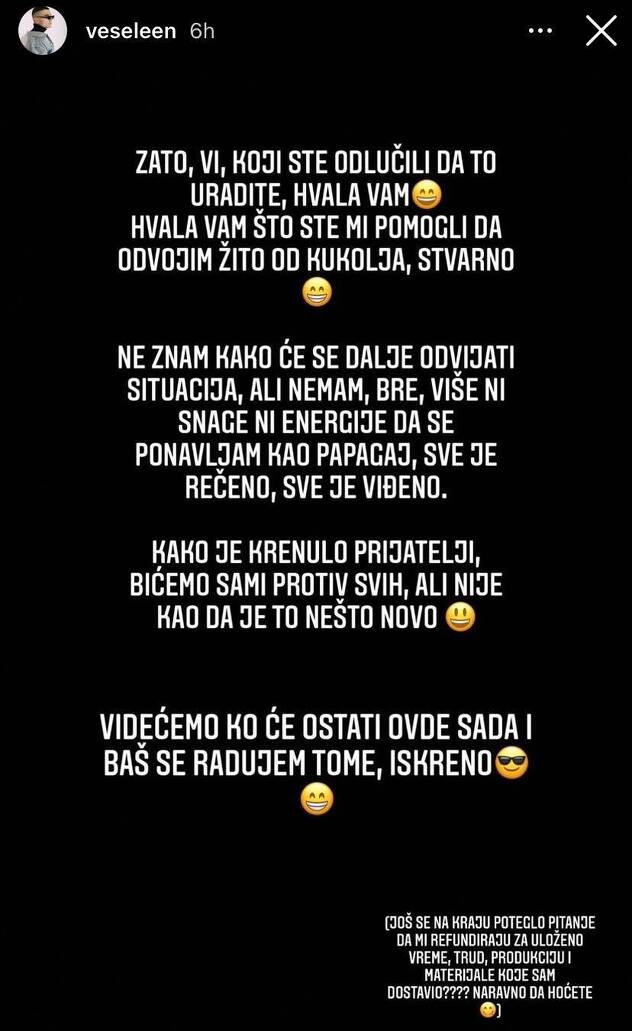 Foto: Instagram/veseleen
