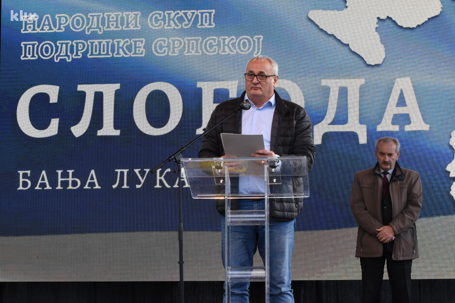 Predsjednik glavnog odbora Udruženja RVI RS-a Marko Milošević (Foto: E. M./Klix.ba)