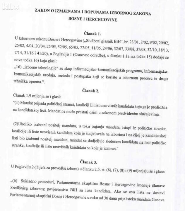 HDZ BiH traži da mandat pripada stranci, a ne pojedincu