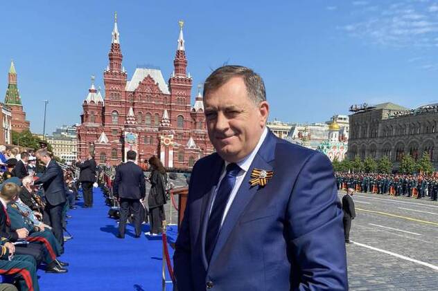 Milorad Dodik na paradi pobjede 24. juna (odgođena zbog koronavirusa) 2020.