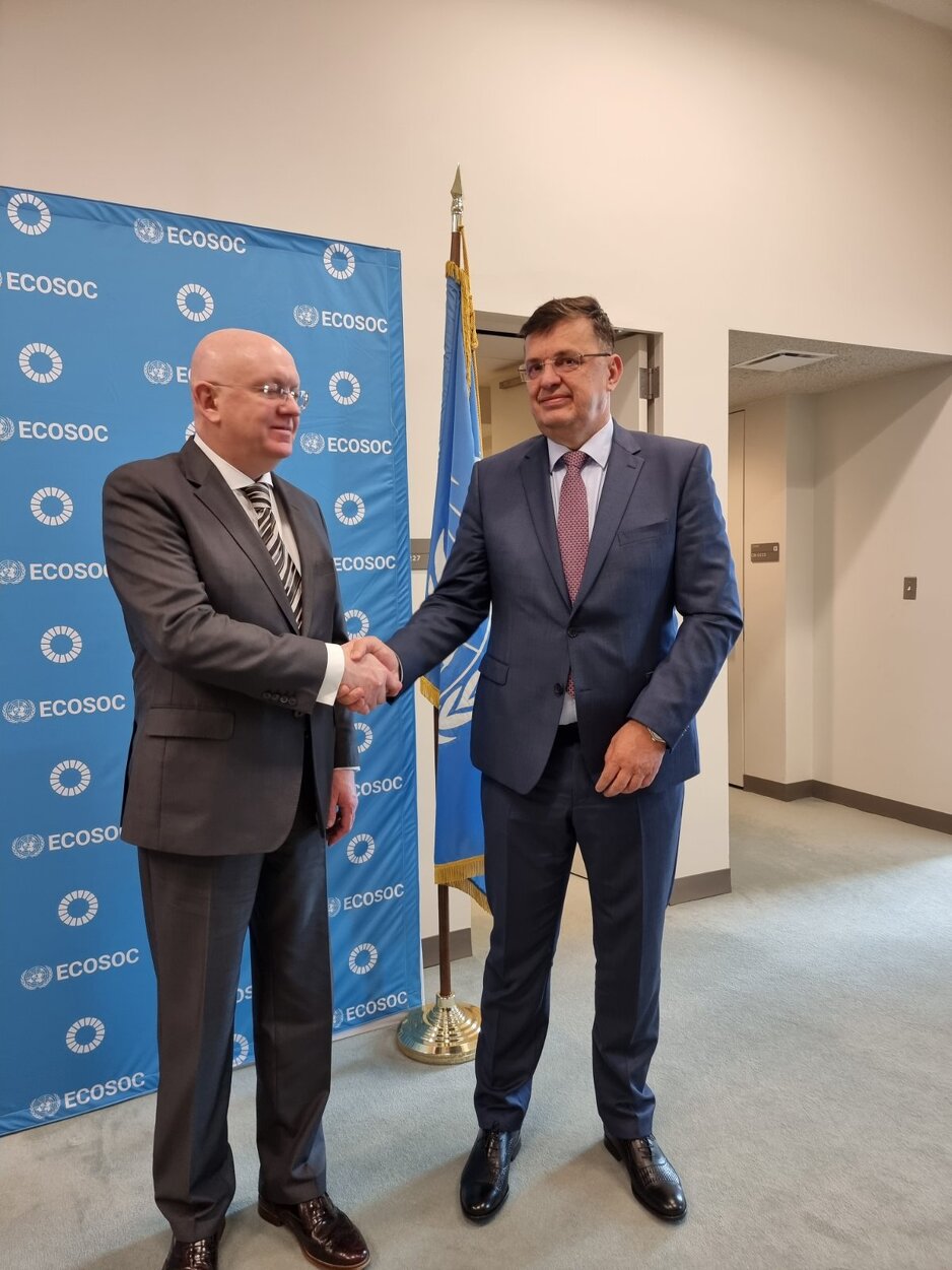 Vasilij Nebenzija i Zoran Tegeltija (Foto: Vijeće ministara BiH)