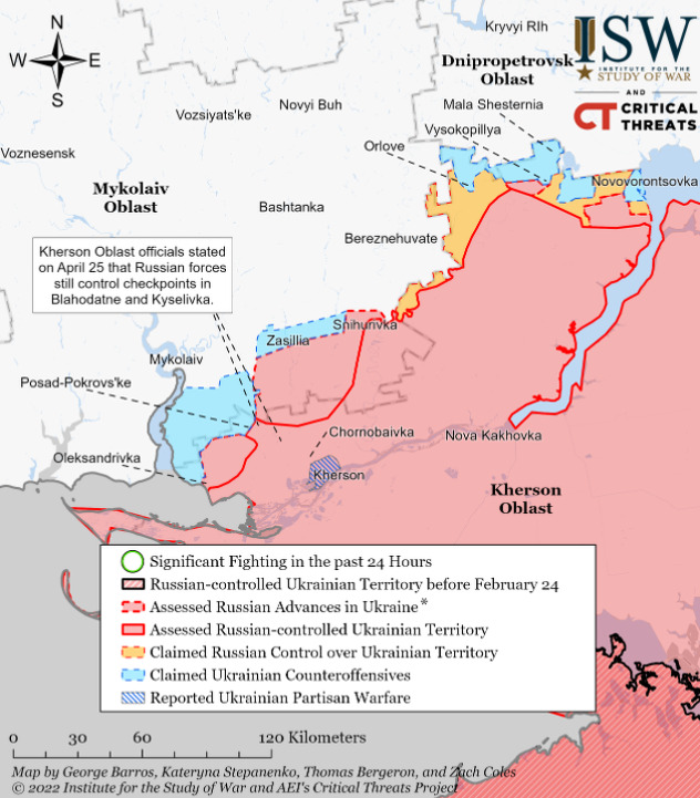 Situacija na jugu Ukrajine (Foto: ISW)