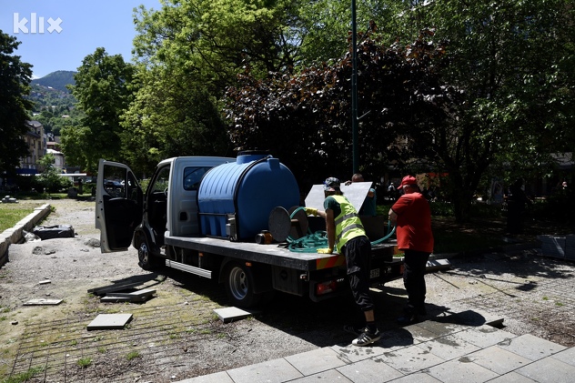 Nastavljena sanacija Trga oslobođenja - Alija Izetbegović (Foto: T. S./Klix.ba)