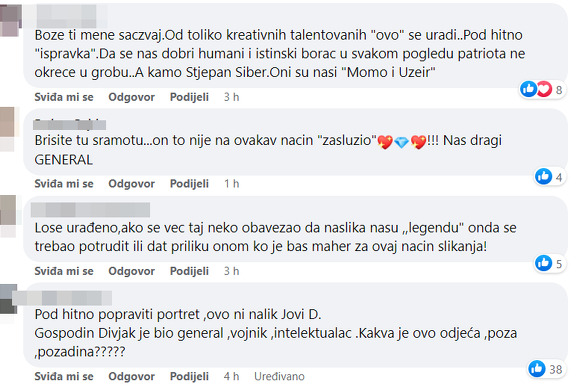 Mnogima se, osim kako je naslikan lik, ne sviđaju ni poza ni pozadina murala