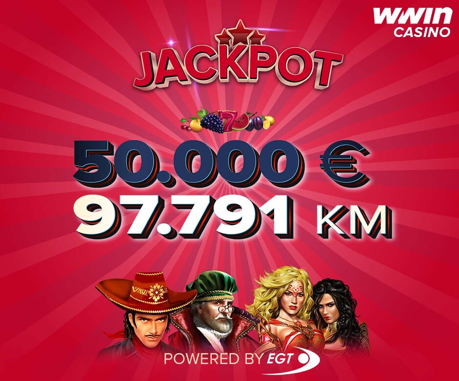 Trenutni jackpot na EGT slot igrama 50.000 eura