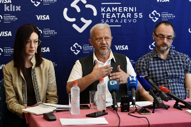 Press konferenicija povodom aktuelnih dešavanja u Kamernom teatru 55 (Foto: D. S./Klix.ba)