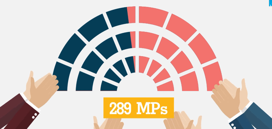 Za većinu u skupštini potrebno 289 zastupnika (Screenshot: France 24)