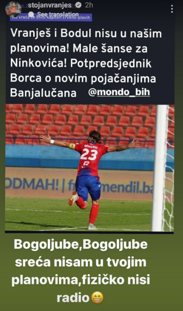 Vranješ je ismijao potpredsjednika kluba